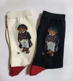 ポロラルフローレン　ポロベア　レディースソックス　２足セット