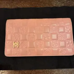 美品】シャネル カメリア フラップ長財布 ピンク 16番台 ブティック