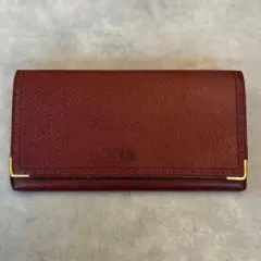 VALENTINO GARAVANI がま口　二つ折り長財布　ボルドー　本革のサムネイル