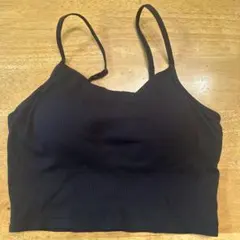 GU ブラック リブ編みキャミソール Mサイズ