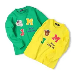 moujonjon くま　ゾウワッペン長袖Tシャツ