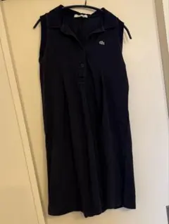 LACOSTE ラコステ ノースリーブ ポロワンピース ネイビー