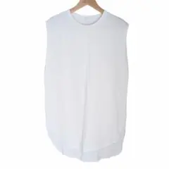 アメリカンホリック ロング丈 ノースリーブ トップス タンクトップ L ホワイト