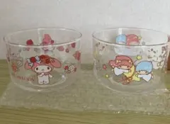 キキララ マイメロ サンリオ グラスボウル ガラスボウル 非売品 まとめ売り