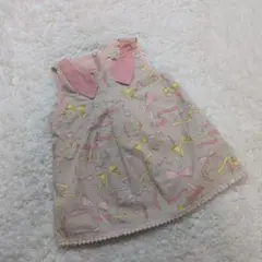 panpantutu リボン柄ノースリーブワンピース 90cm