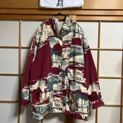 パリメトロデザイン オーバーサイズジャケット　ナイロンジャケット　チャイナネック