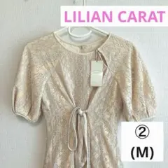 リリアンカラット 総レース 花柄 ワンピース 半袖 新品タグ付き パフスリーブ