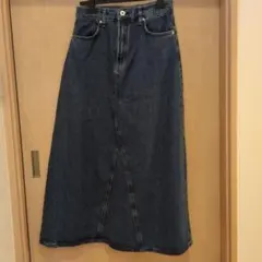 無印良品　婦人　デニムＡラインスカート婦人Ｌ・ライトブルー