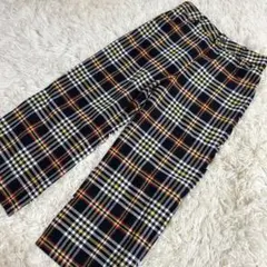 ZARA WOMAN ザラウーマン　パンツ　チェック柄　ネイビー　ネル起毛　M