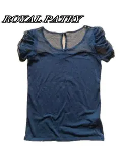 ROYAL PATRY 袖パフシースルードット柄Tシャツ
