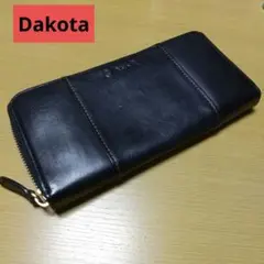 Dakota ダコタ ラウンドファスナー ジップ 長財布 ブラック 男女兼用のサムネイル