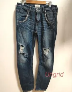 Ungrid ダメージスタッズデニム