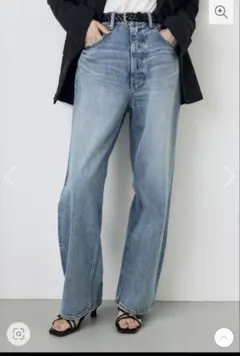 AZUL DENIM ハイウエストワイドデニム