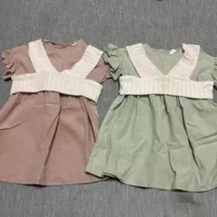 Sophitica ワンピース 90 ピンク グリーンのサムネイル
