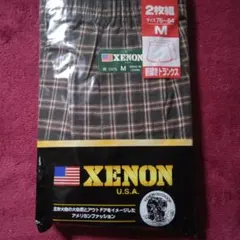 新品 XENON トランクス 2枚組 Mサイズ チェック柄