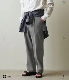 新品　ナイロン オックス アウト ワンプリーツ スラックス