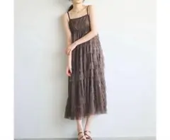 新品タグ付き✨24SS✨ココディール　チュールプリーツティアードワンピースのサムネイル