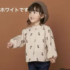 petit main ミニーマウスプリント 長袖ブラウス 80
