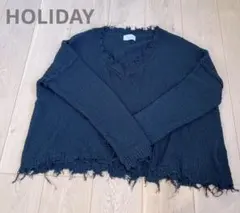 ホリデー HOLIDAY 美品 綺麗 黒　ブラック ニット セーター 長袖のサムネイル