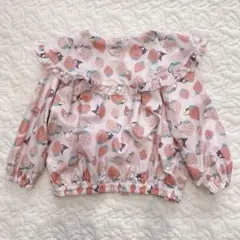 サンリオ＊ビッグカラーいちご総柄ブルゾン.100cm