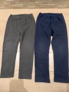 裏起毛パンツ 110cm~ グレー ネイビー 2枚セット