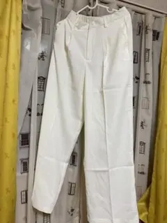 fifth ホワイト ストレートパンツ ゴム入り