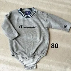 Champion グレー ロンパース 80