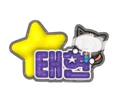 TXT テヒョン ぷっくりネームボード ネームボード トゥバ オーダー ネムボ