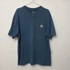 Carhartt　ワンポイント ヘンリーネック ロンT XLのサムネイル