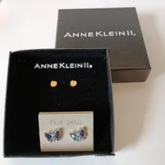ANNE KLEINハート型ピアス＆蝶（貝細工・ノーブランド）セット