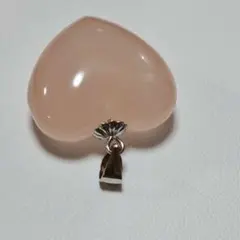 ​【恋愛運UP✨癒し】天然ローズクォーツ ハート ペンダントトップ 10月誕生石