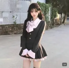 レイヤード風 韓国系ワンピース ワンホン miu系穿搭 SHEIN