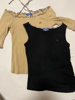 BURBERRY チェック柄襟 オフショルダー＆タンクトップ セット