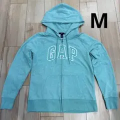 【希少】GAPパーカー ターコイズカラー ジップアップ M