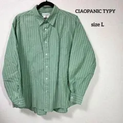 CIAOPANIC TYPY ストライプ グリーン ネルシャツ