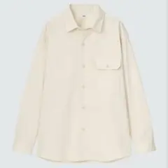 A356 ユニクロ　ストレッチツイルオーバーサイズシャツ（長袖）　メンズ