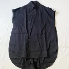 【美品】ヨウジヤマモト グラウンドワイ　ロングトレンチコート　ジレ　ノースリーブ