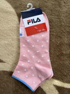 新品　フィラ　靴下　FILA ナイガイ　ピンク　ドット　水玉　くるぶし丈のサムネイル
