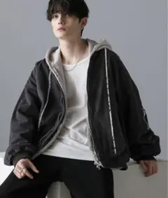 ASTRONOMY フリンジ切替ヘビーウェイトデニムMA-1