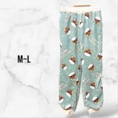 ルームウェア 部屋着 パンツ アニマル柄 ウエストゴム(M~L)春秋冬 下 総柄