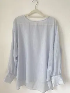 【美品】ストライプ プルオーバー ブラウス ／ recaのサムネイル