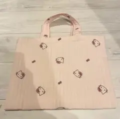 ハローキティ イブルトートバッグ　ピンク　レッスンバッグキルティング　サンリオ