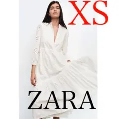 ZARA☆カットワーク刺繍ワンピース☆XS