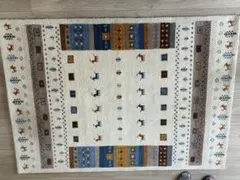 ギャッベ 本物 手織り イラン産 ロリバフ 83×118cm ペルシャ絨毯
