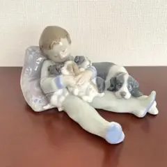 LLADRO リヤドロ　『 みんなおねんね 』 犬 置物