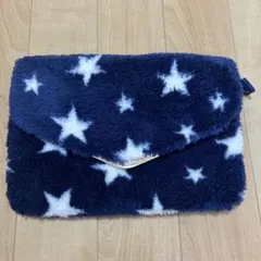 クラッチバッグ　ファー　星柄