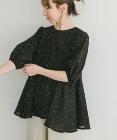 ITEMS URBAN RESEARCH ラメストーンシアーブラウス