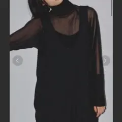 TODAYFUL【トゥデイフル】シースルー　黒　長袖シアー　タートル　トップスのサムネイル