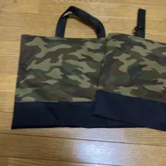 お稽古バック.上履き入れの2点セット【カモフラージュ柄】
