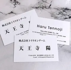 トリリオンゲーム 天王寺陽 名刺カード 3枚セット目黒蓮 コミック 新刊 特典